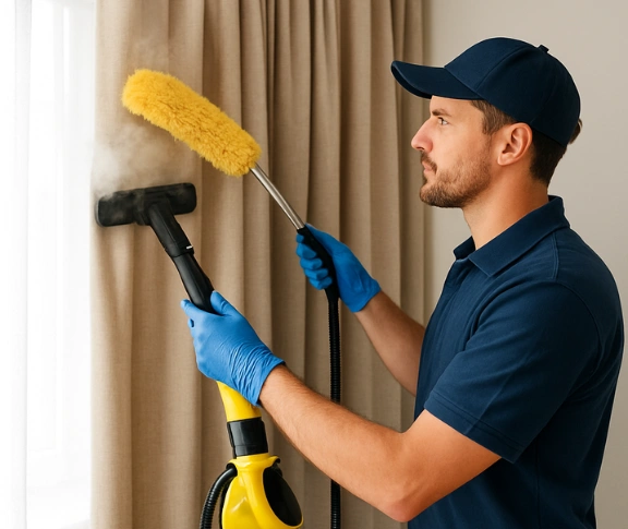 Trusted residential curtain cleaning technician Matty Curtain Cleaning algester QLD