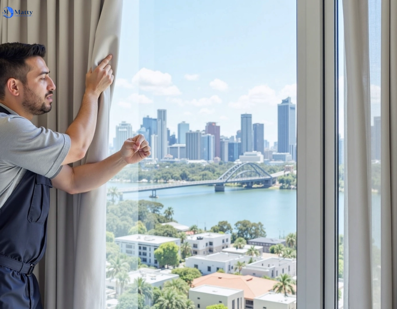 Professional curtain steam cleaning service algester QLD by Matty Curtain Cleaning